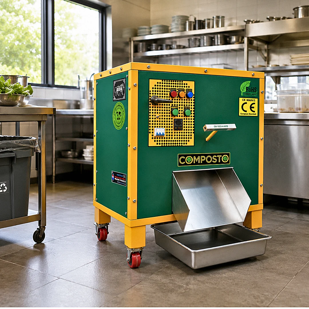 COMPOSTO 2.0 25 Kg Organic Waste Converter installed in a commercial kitchen