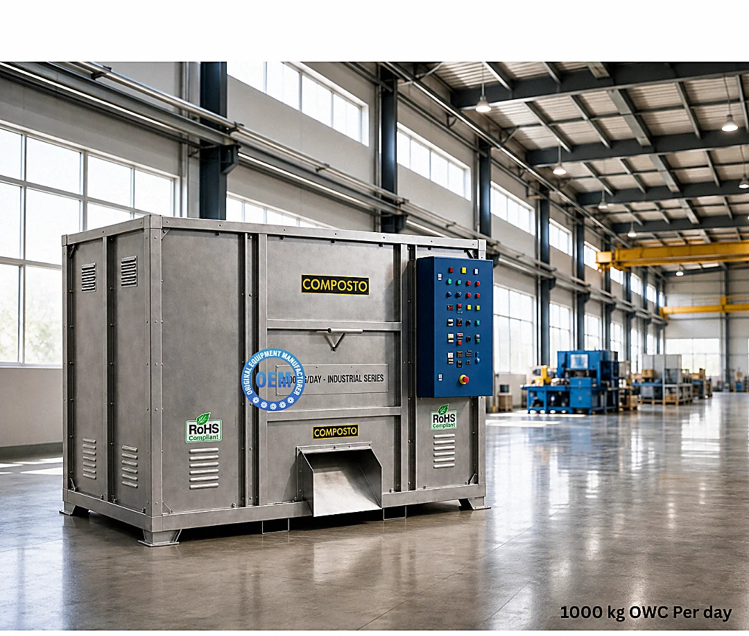 COMPOSTO OWC 1000 Industrial installed in a large warehouse facility