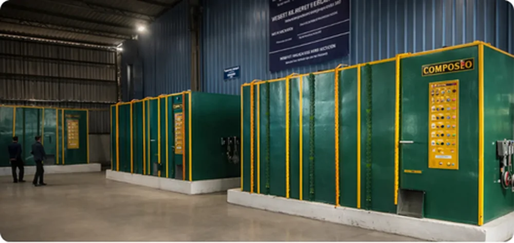 20 TPD municipal waste management facility, Delhi NCR — installed COMPOSTO processing units
