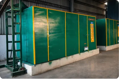 Full plant exterior with green paneling, 20 TPD Delhi NCR