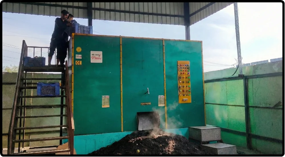 5 TPD municipal industrial waste facility, Greater Noida, elevated loading platform