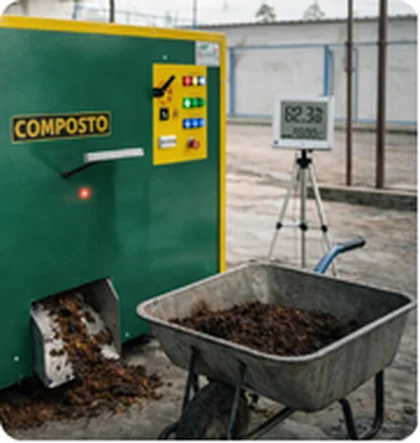 COMPOSTO unit loading wet waste at Aarohan Resort Jammu