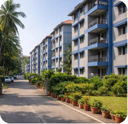 Residential quarters near Kanpur Airforce Station composting site